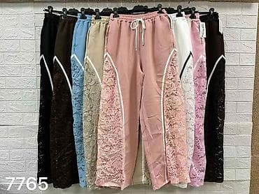 gabor cipele: Ženske široke sportsko-elegantne pantalone sa čipkanim panelima sa — 5