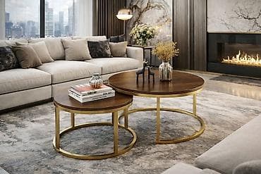 retro stolovi: ✨ Okrugli Klub Sto Set 2u1 Moderan dizajn koji odmah podigne dnevnu — 1