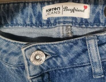 pantalone elipsa: Kotton pocepane farmerke L vel. Bez ostecenja — 4