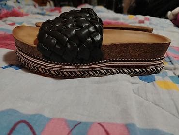 Loafers: Slippers 38, color - Black — 2