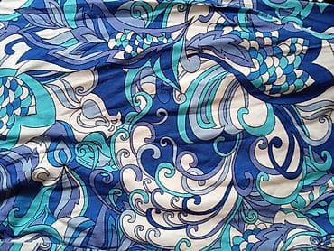 pantalone s: Ženske široke pantalone sa živopisnim printom - Model: lagane, ravne — 3