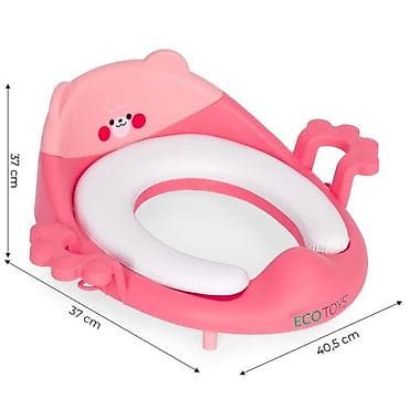 gumena cetka za wc solju: Adapter za WC šolju sa rukohvatima, Pink – ECOTOYS Šifra proizvoda — 5