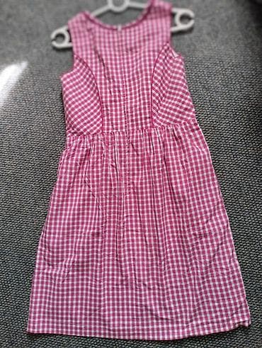 kucne haljine: Tradicionalna haljina u stilu dirndla – ružičasto‑bela karo (gingham) — 4