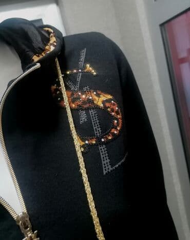 trenerke kompleti: Yves Saint Laurent, L, Leopard, krokodil, zebra, bоја - Crna — 12