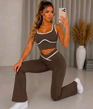 tommy hilfiger d: Ženski komplet za trening – top i pantalone sa visokim strukom - — 3