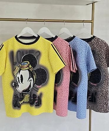 Women's T-shirts and tops: Ženske oversized majice sa Mickey printom. Kratki rukav,okrugli izrez — 4