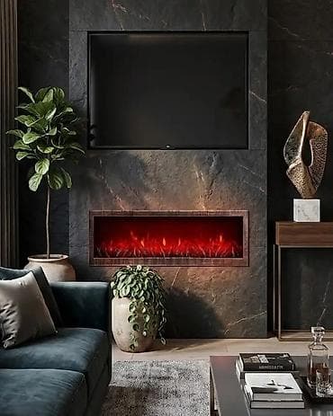 polovne ta peci: Električni dekorativni kamin – moderna LED vatra - Tip: zidni/ugradni — 2