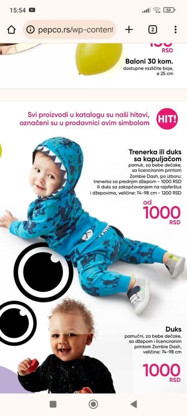 uriage torba za bebe: Beba Kids, 74-80, Za dečake — 1