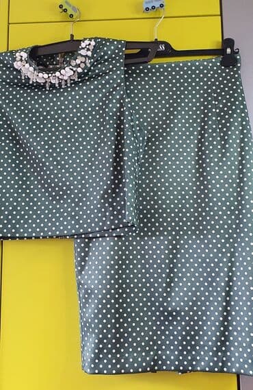 9Fashion Woman, S (EU 36), Tufnasti, bоја - Maslinasto zelena