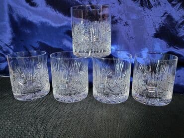 case za zestoko pice: Case kristal,rucni rad za zestoko pice iz 70ih. Case bez — 2