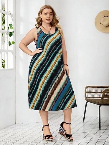 dixie haljine: Lagana letnja haljina bez rukava – midi dužina, kroj A-linije — 10