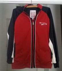 zara tedi kaputi: Dečija Champion trenerka gornji deo, L Bordo sa teget i belim — 1