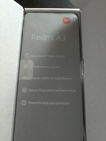 ringla za palacinke: Redmi A3 – pametni telefon Ključne karakteristike: - Ekran (17,04 — 2