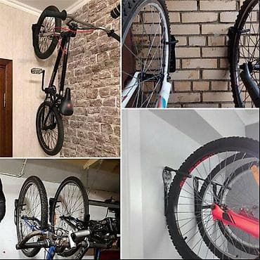 bmx za decu: Zidni nosač za bicikl – vertikalno kačenje točkom - Praktičan držač — 4