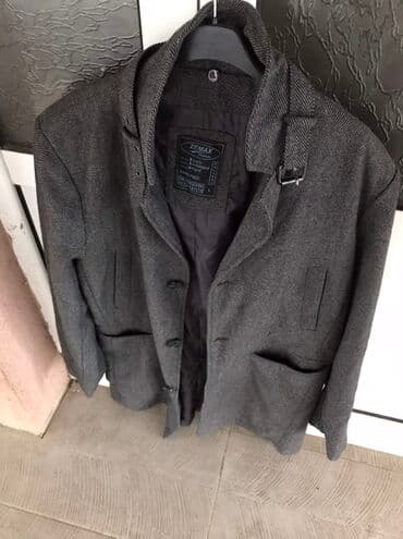 Coats and trench coats: ZEMAX muški kaput – veličina L - Boja: tamnosiva, diskretan riblja — 1