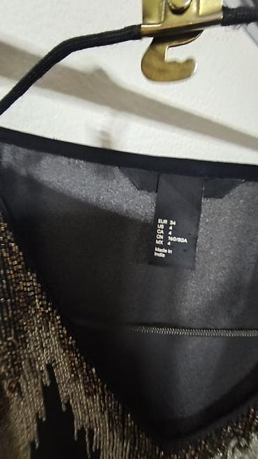 top shop proizvodi: Crna koktel/party haljina bez rukava sa V‑izrezom, ukrašena gustim — 3