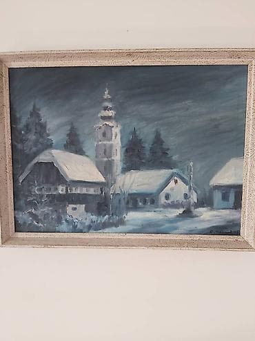 Rad nepoznatog autora ( potpis nije citak ), ulje na platnu, dimenzije