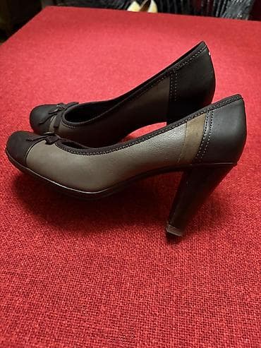 satenske cipele: Tommy Hilfiger Ženske cipele na štiklu – braon tonovi - Elegantne — 2