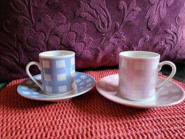 soljice za espresso lavazza: Soljice nove za dvoje Maison Strauss Porcelan. Obe u ceni. Tacne — 2