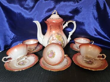 swarovski kristali cena: Komplet za kafu 1950g+ Waldershof Bavaria. Komplet za kafu,rucno — 1