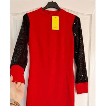 svecane haljine niš: One size, color - Red, Evening, Long sleeves — 2