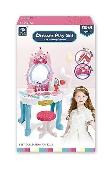 Dresser Play Set – Sto za ulepšavanje za devojčice 3+ Dečiji set za
