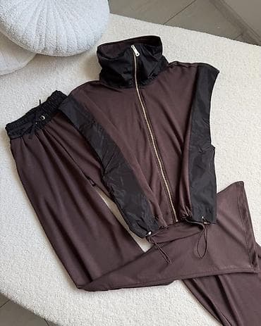 05. -Novo || komplet sa šuškavim detaljima - S M L XL - Boje : Braon i