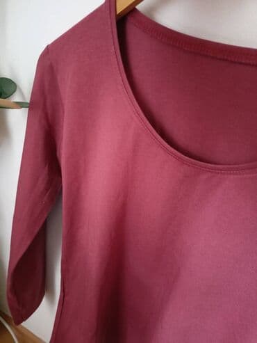 majice ispod sakoa: L (EU 40), Cotton, Single-colored, color - Burgundy — 1