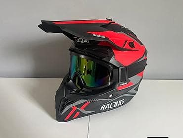 Books, Audio & Video formats: Kaciga za motocross/enduro sa naočarima - Tip: off-road/motocross — 1