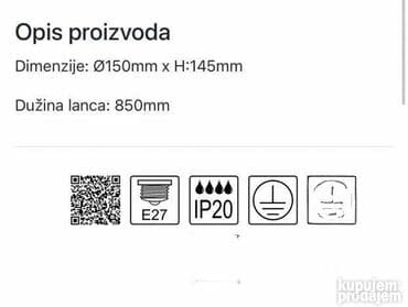 led reflektor: Visilica, bоја - Crna — 2