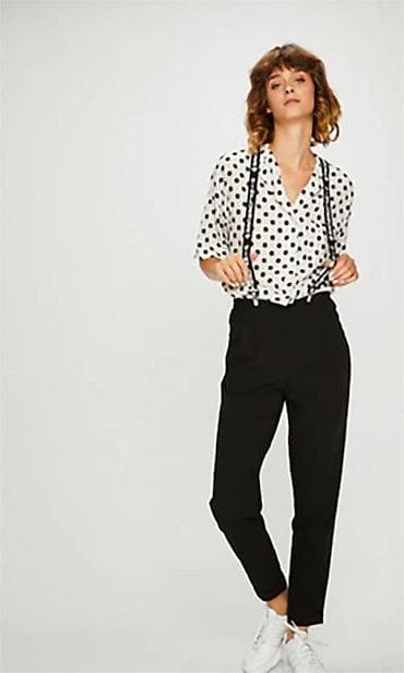 Crne pantalone sa tregerima Tally Weijl, udobne, moderne, Naznačene