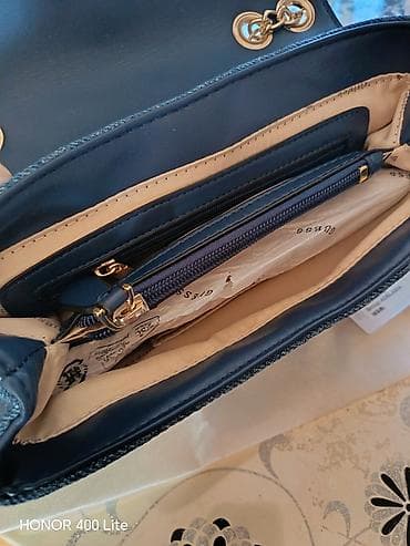 mona rs torbe: GUESS torba – model ADELASIA, boja BLUE - Materijal: teksas/denim sa — 3