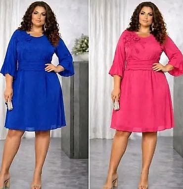 Haljine: Elegantna haljina za posebne prilike – plus size - Kroj: A-linija — 2