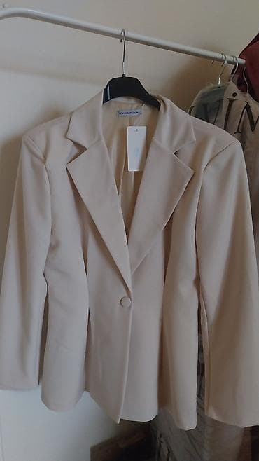 baletanke beograd: Ženski sako za S do L – nežna boja šampanjca/bela - Kroj: klasičan — 1