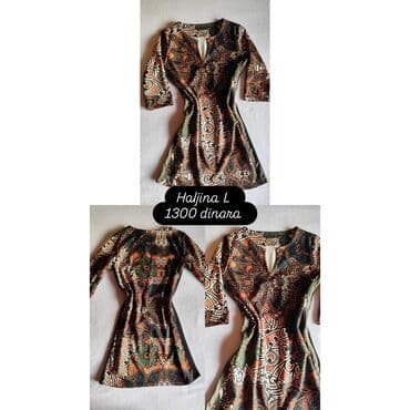 haljina elegantna: A-Dress L, bоја - Šareno, Drugi tip rukava — 1