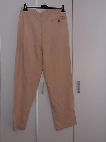 versace muska torbica: Zenske lanene pantalone – bež boja - Materijal: 100% lan (prozračan i — 2