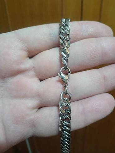 srebrni lancic muski: Muški lanac od nerđajućeg čelika – kubanska (Cuban) karika - — 2