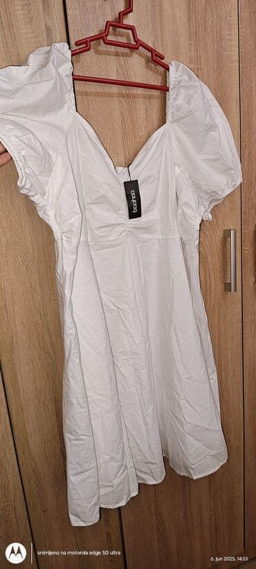 svecane pantalone i tunike: 9Fashion Woman 6XL (EU 52), bоја - Bela, Oversize, Kratkih rukava — 1