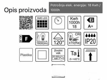 plafonjere za dnevnu sobu: Plafonjera, bоја - Bela, Novo — 8