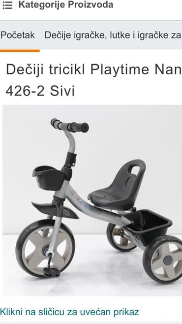 Children's Items: Tricikl za decu TS-15 – srebrni — 1