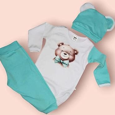 pleteni ponco modeli: TipTop bebi set za novorođenče – 3 dela Veličine su različite Sadržaj — 9