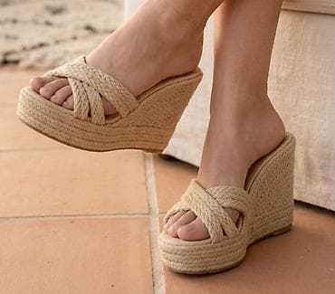 Ženske espadrile na punu petu – natikače - Dizajn: otvoreni prsti na lalafo.rs Ženske espadrile na punu petu – natikače - Dizajn: otvoreni prsti