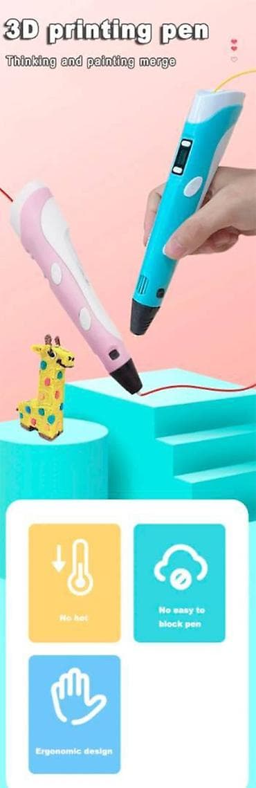 samsung galaxy 3: Nova 3D olovka sa USB kablom i 9 m strune PLA u tri boje. Olovka ima — 6