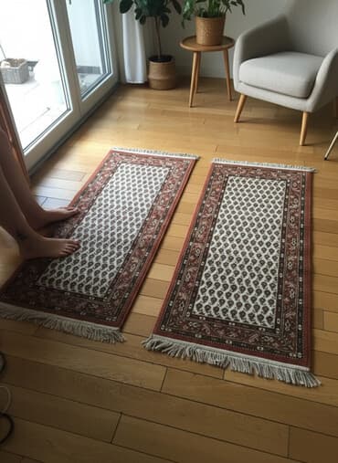 vuneni jorgani: Tepih Staza, Pravougaoni, bоја - Braon — 1