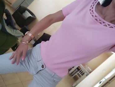 svecane pantalone i tunike: H&M, S (EU 36), Jednobojni, bоја - Roze — 2