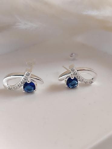 helanke sa stopom: Minđuše zig 925 - Materijal: srebro 925 (žig 925) - Dizajn: elegantna — 5