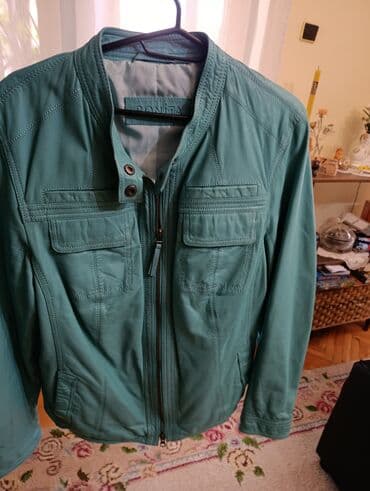 Fur coats: Ženska kožna jakna BONITA - Boja: tirkizno-zelena - Materijal: prava — 1