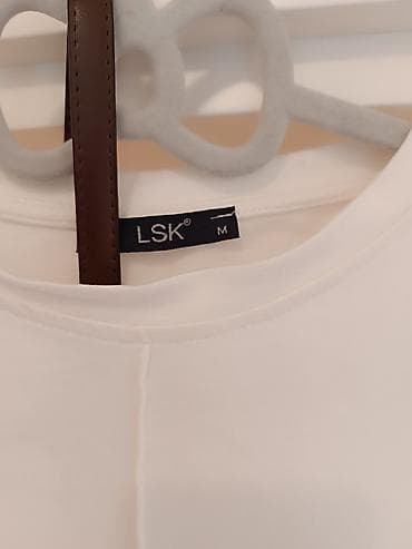 bele ravne sandale: LSK komplet trenerke – majica i pantalone, bela, veličina M - Dvod — 4