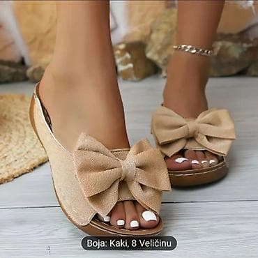 Ženske klompe/sandale sa mašnom – model sa otvorenim prstima - Boja
