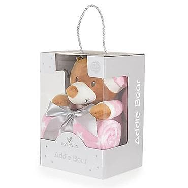 vozic za jelku: Cangaroo ćebe za bebe s igračkom Addie Bear – roze (šifra: CAN1657-70) — 3